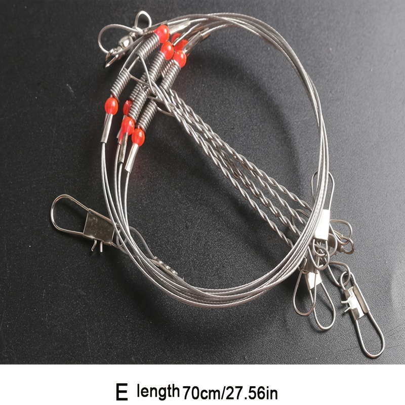 High strength Fishing Wire Leader Rigs Swivels Snap Connect - Temu