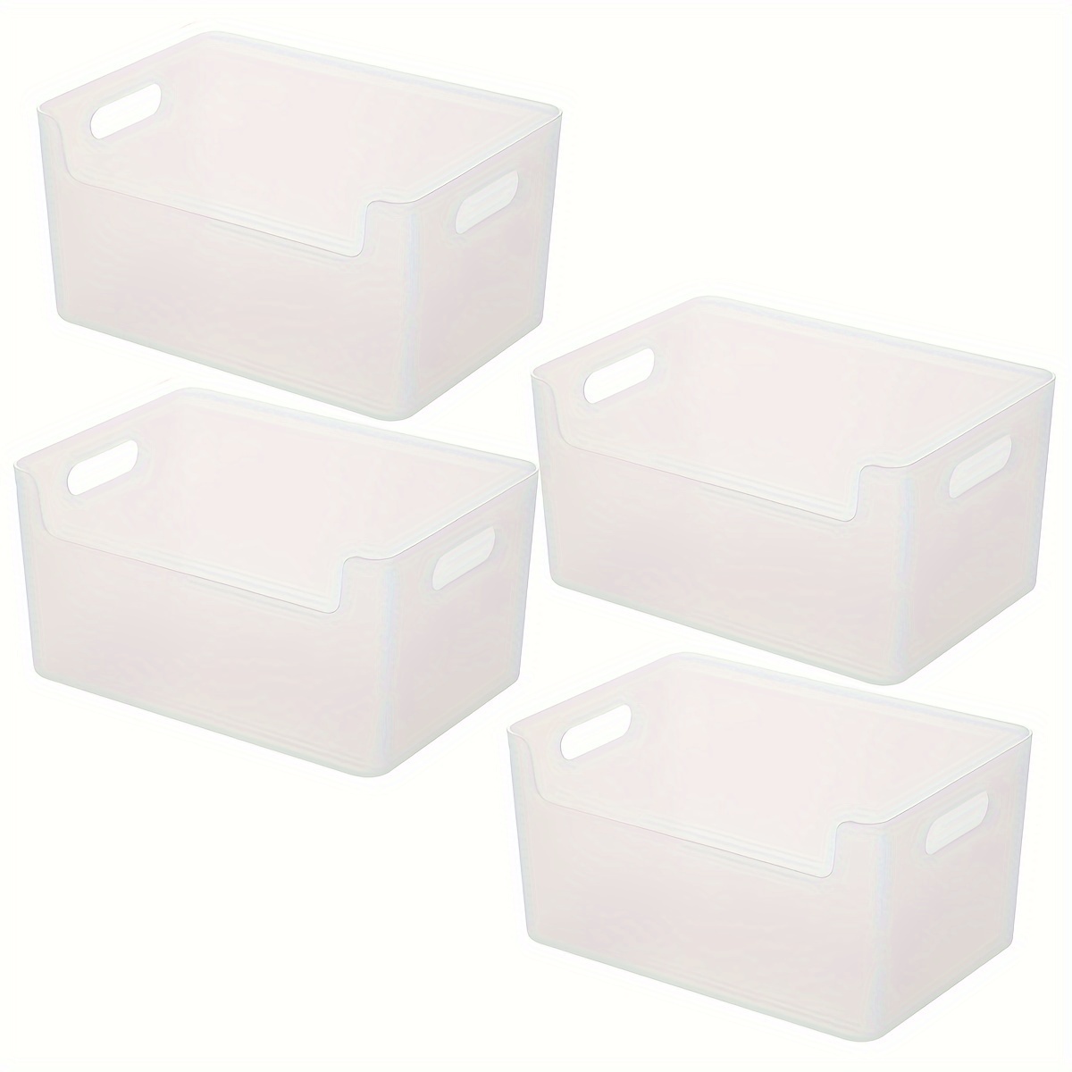 3Pcs Portable Storage Caddies Box Plastic Divided Basket Bin 3 Compartments  Organizer A 
