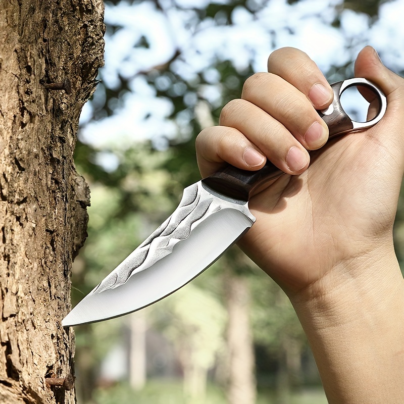 Durable Hunting Knife With Antler Handle And Vegetable - Temu