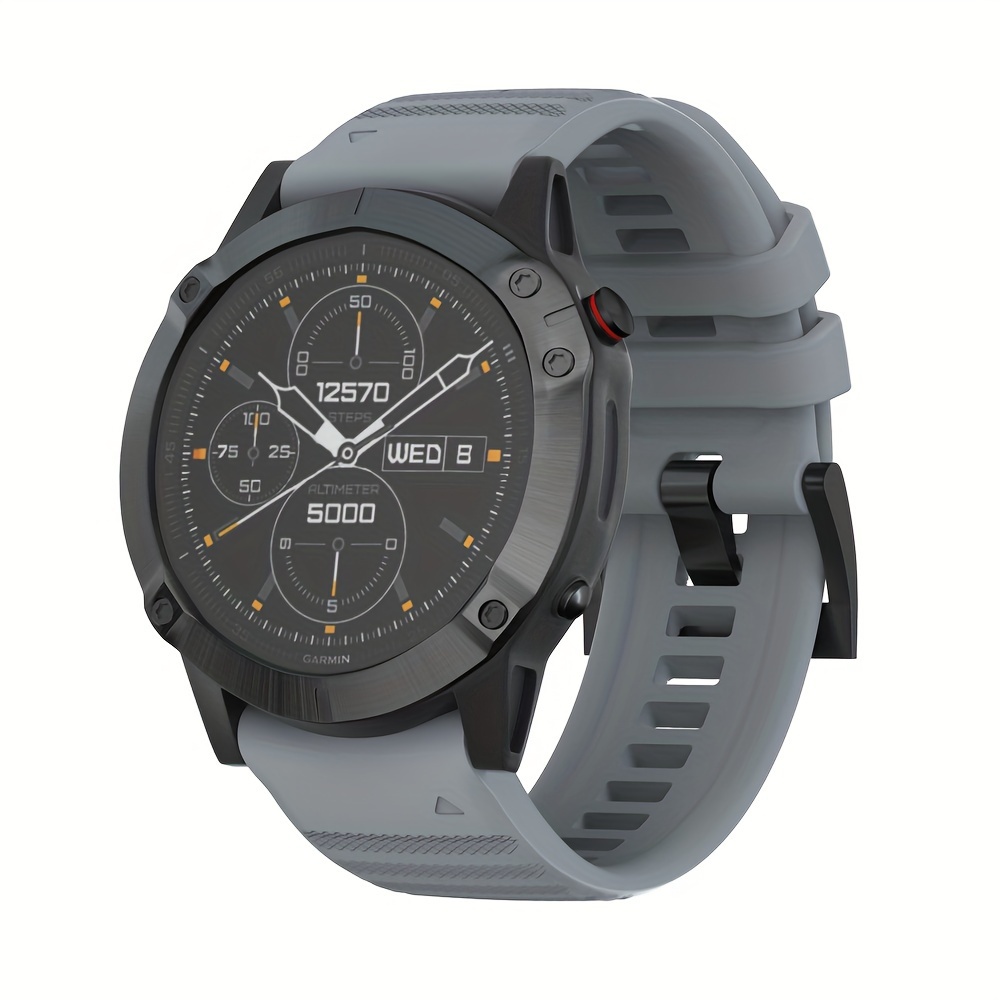 Compatible Banda Fenix 7x Correa Reloj Silicona Suave 26 Mm - Temu