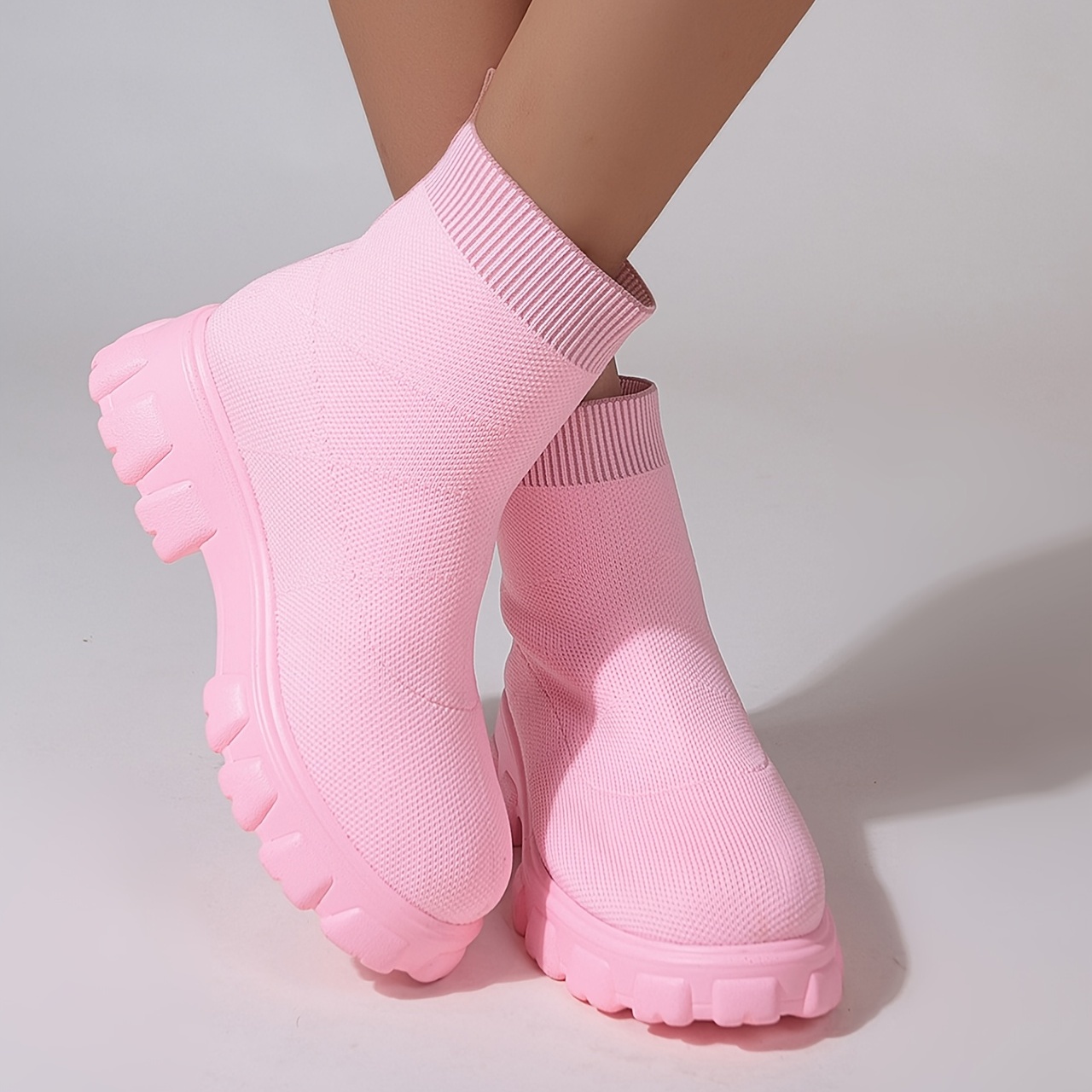 Botas pink tejidas new arrivals