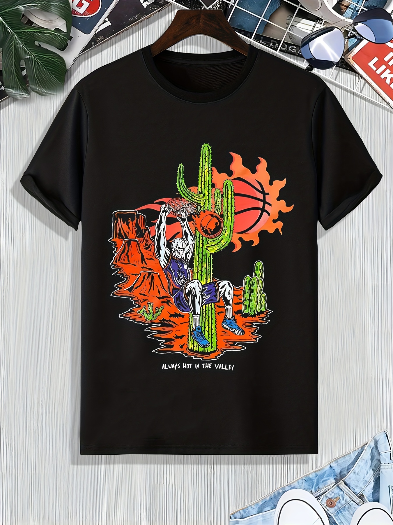 Travis Scott Cactus Jack Neon Cactus Oversized Short Sleeve T-shirt