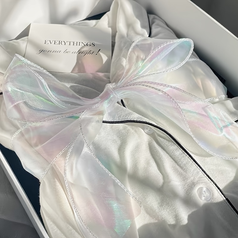 Bbj Wraps Luxury Iridescent Fishtail Yarn Gift Ribbons for Flowers Bouquet Packaging Korean Sheer Organza Wired Ribbon for Valentine's Day Wedding