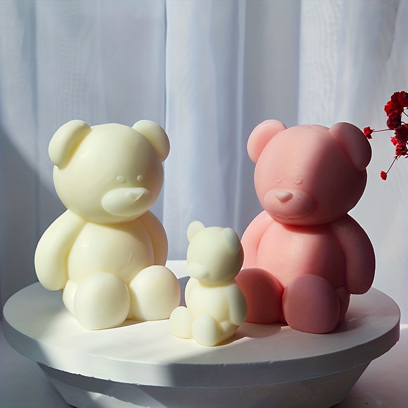 Large And Small Sitting Bear Candle Mold Cartoon Animal - Temu Philippines