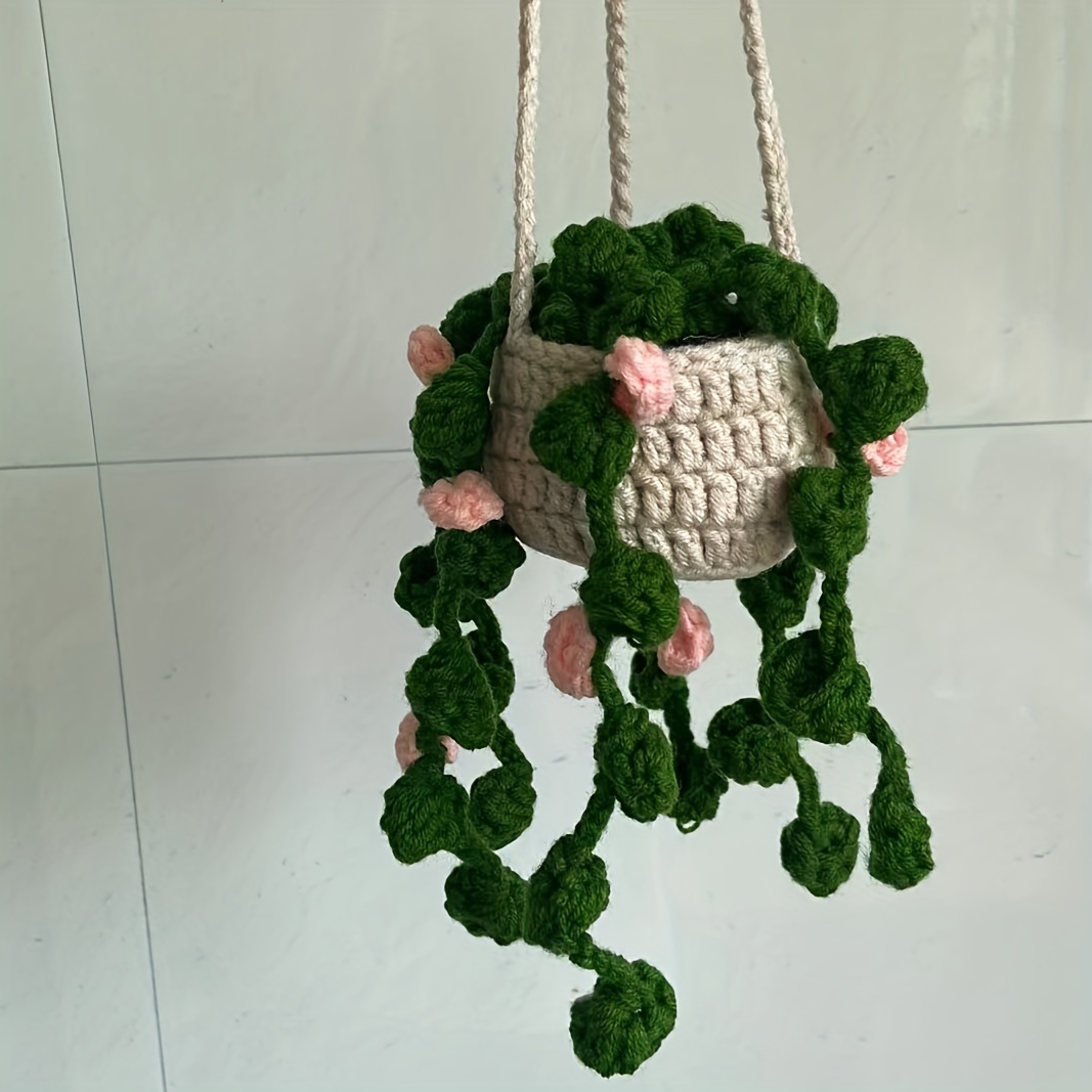 Fresh Florals Hanging Crochet Succulent new Style Car - Temu
