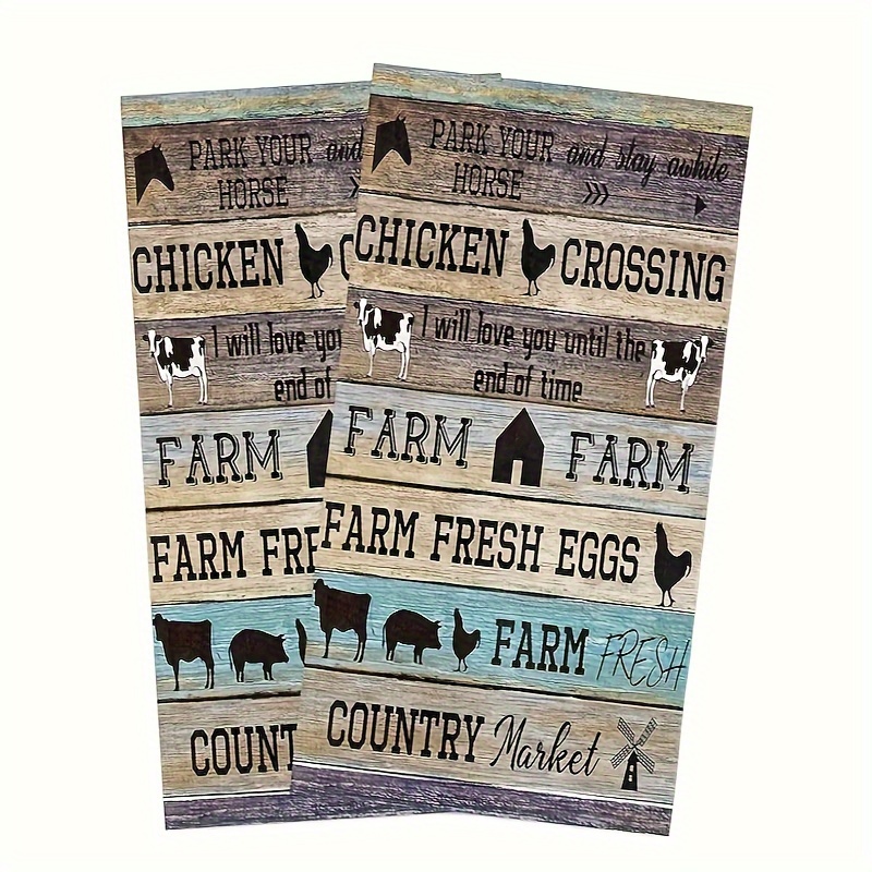 Farmhouse Kitchen Towels, Farmhouse Animal Barn Fresh Eggs Soft Kitchen  Dish Cloth, For Cleaning Sinks, Washing Kitchen Stovetop, Pot, Kitchen  Fabrics, Kitchen Utensils, Kitchen Cleaning Gadget - Temu