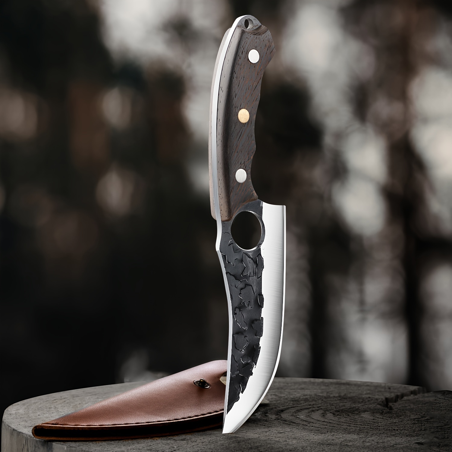 Forged Boning Knife: Multi-purpose Meat, Fruit & Bbq Cutting Knife With  Leather Sheath - Temu