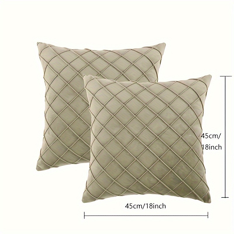 Velvet Cream Throw Pillow Covers, Decorative Throw Pillows For Couch Sofa  Bed, Beige Square Cushion Covers With Zipper Closure Pillow Insert Not  Included - Temu
