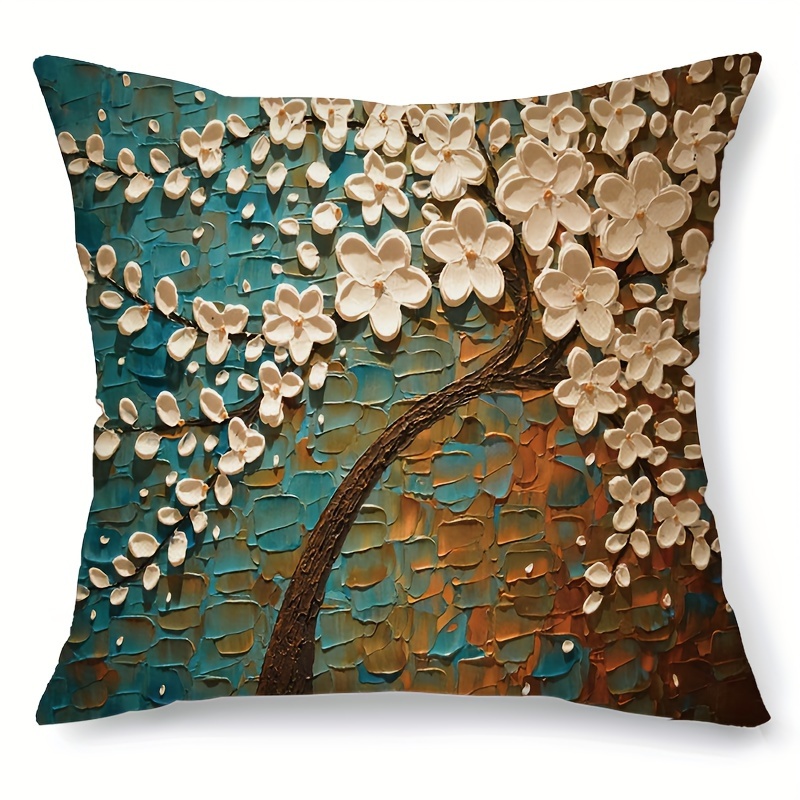 Oil Painting Throw Pillow Case Bedroom Living Room Temu Canada