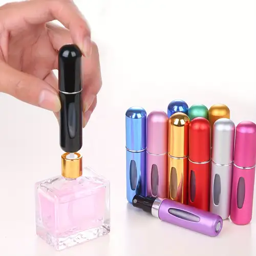 1pc 5pcs refillable mini spray bottle 5ml cologne perfume sub transfer bottle small and portable size for travel or convenient storage beauty cosmetic accessories