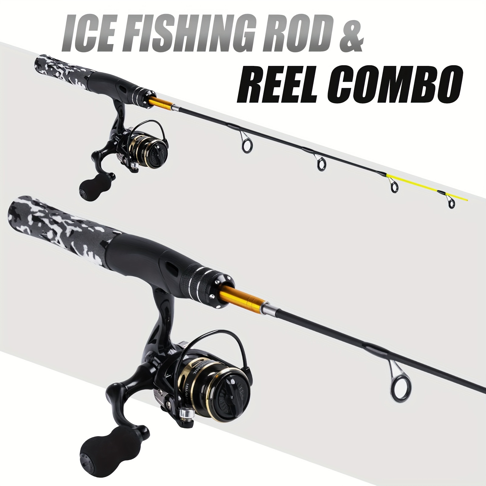 Ice Fishing Reel Rod Combo High Visibility Ice - Temu