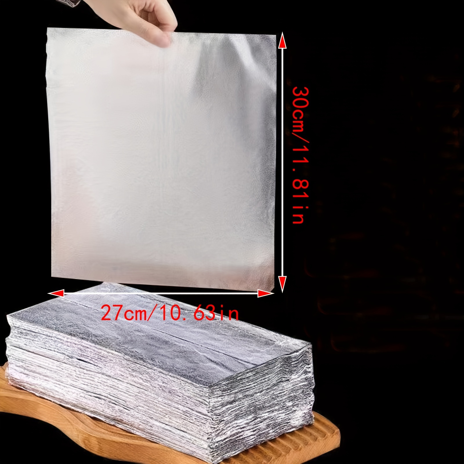 Aluminum Foil Sheets, Pre-Cut Foil Sheets, Heavy Duty Aluminum Foil for  Home Restaurant Food Processing, High-Temperature Resistant Non-Stick Type