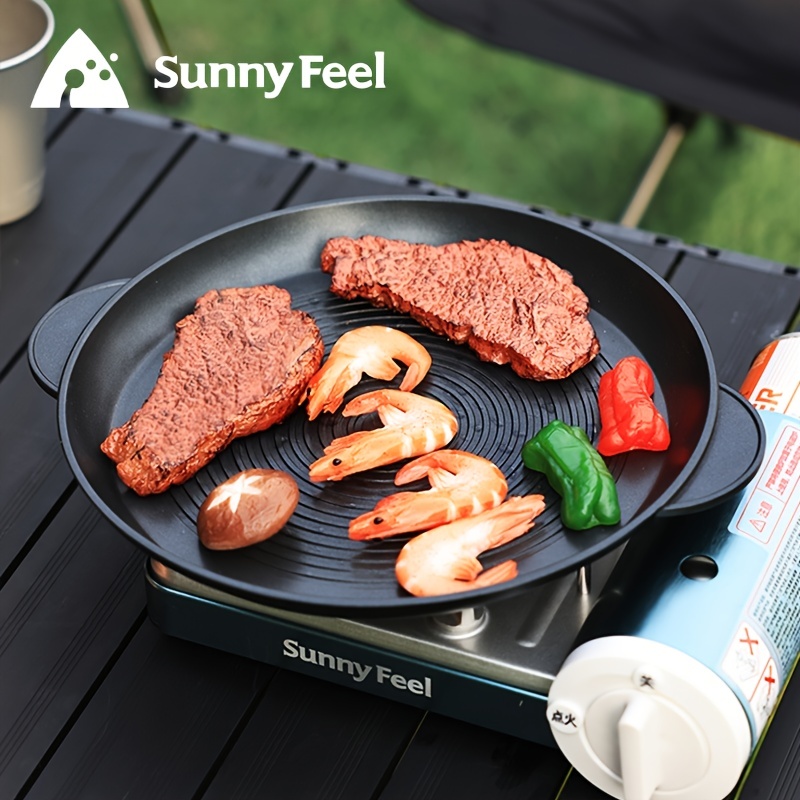 Sunnyfeel Lightweight Nonstick Fry Pan Stove Top Grill For Outdoor Camping,  Easy To Clean And Durable Temu