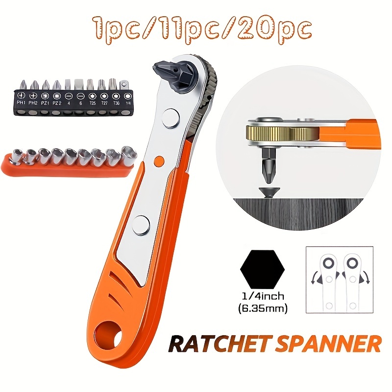 2pcs Mini Ratchet Wrench Screwdriver Set 90 Degree Offset Screwdriver Handle