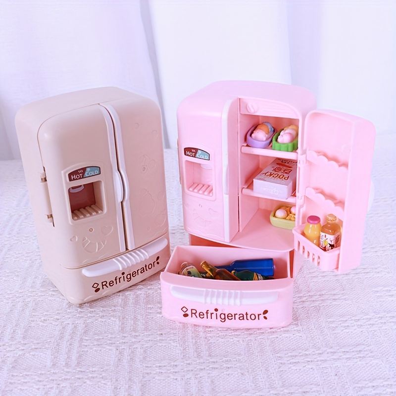 Mini Dollhouse Fridge Miniature Dollhouse Refrigerator Mini Fridge