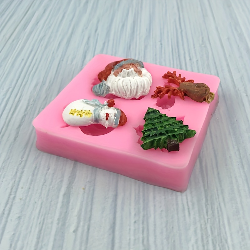 7 Cavity Round Christmas Cake Silicone Mold 3d Mousse - Temu