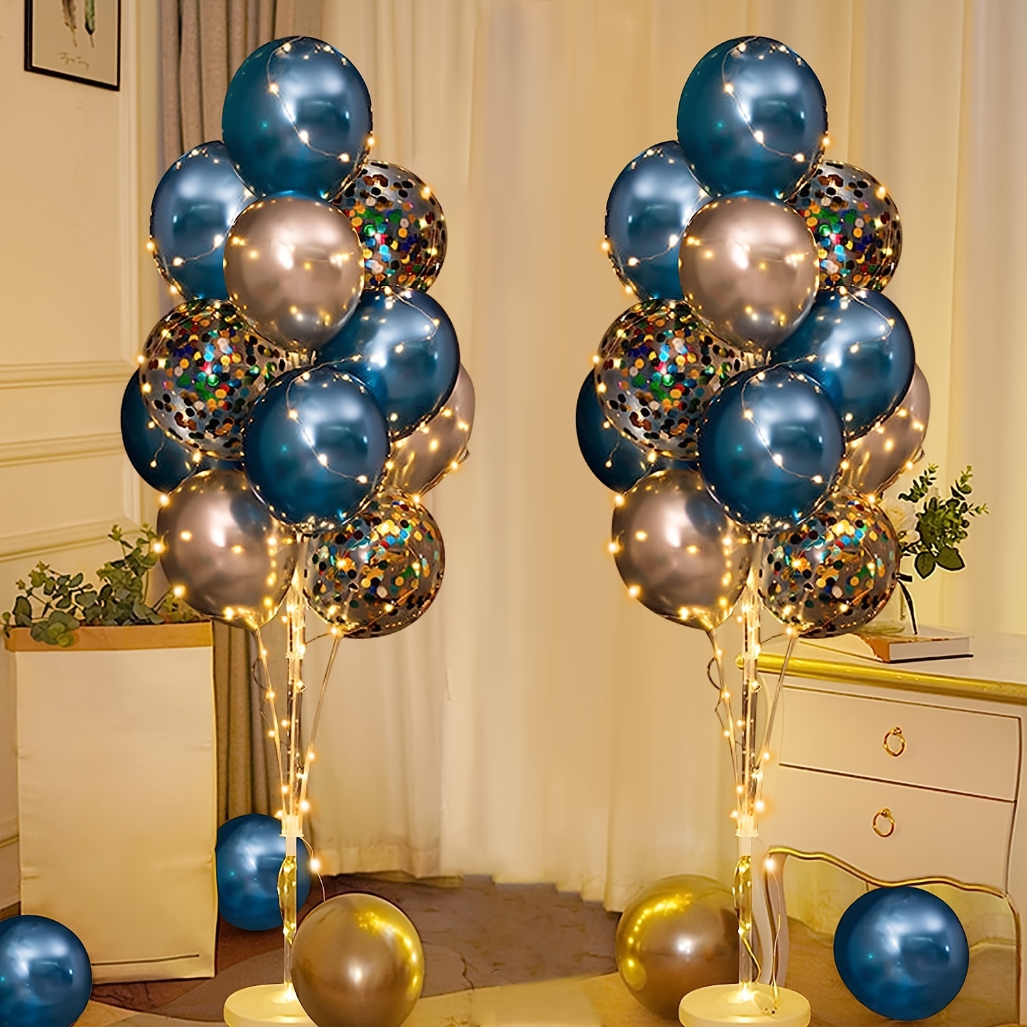 Soporte de globos de 7 tubos, columna de confeti, globo, fiesta de  bienvenida pa