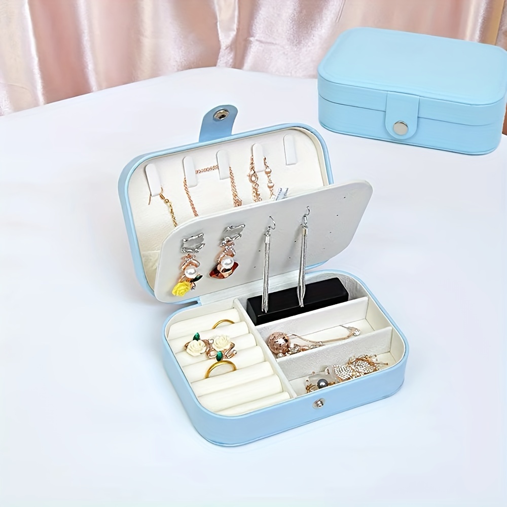 Travel Jewelry Box Pu Leather Small Jewelry Storage Box - Temu Canada