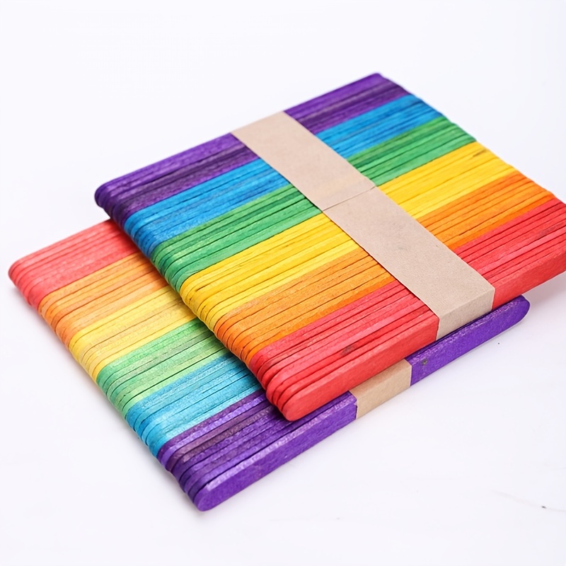 Colorful Ice Cream Stick Popsicle Stick Creative Diy - Temu
