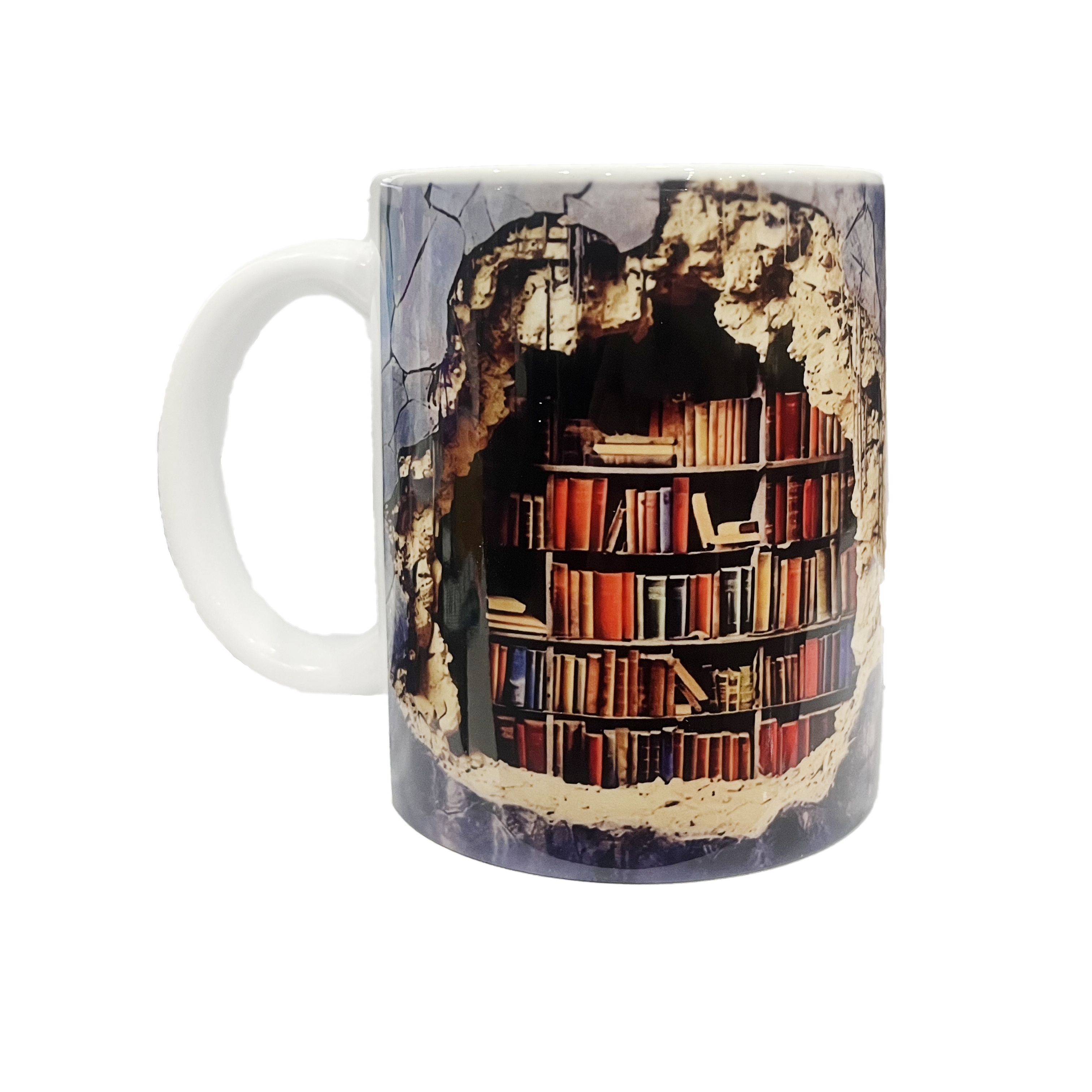 Tasse d'étagère 3D tasse d'eau en céramique multifonctionnelle créative  avec poignée une étagère de bibliothèque conception d'espace amoureux des  livres tasse à café anniversaire noël – les meilleurs produits dans la  boutique