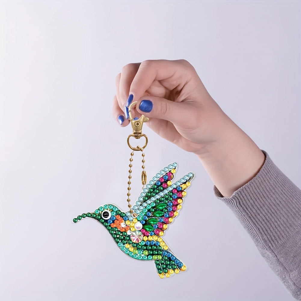 Hummingbird Diamond Painting Keychains Hummingbirds 5d - Temu