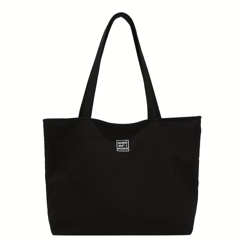 Minimalist Tote Shoulder Bag Letter Print Solid Bag For Work