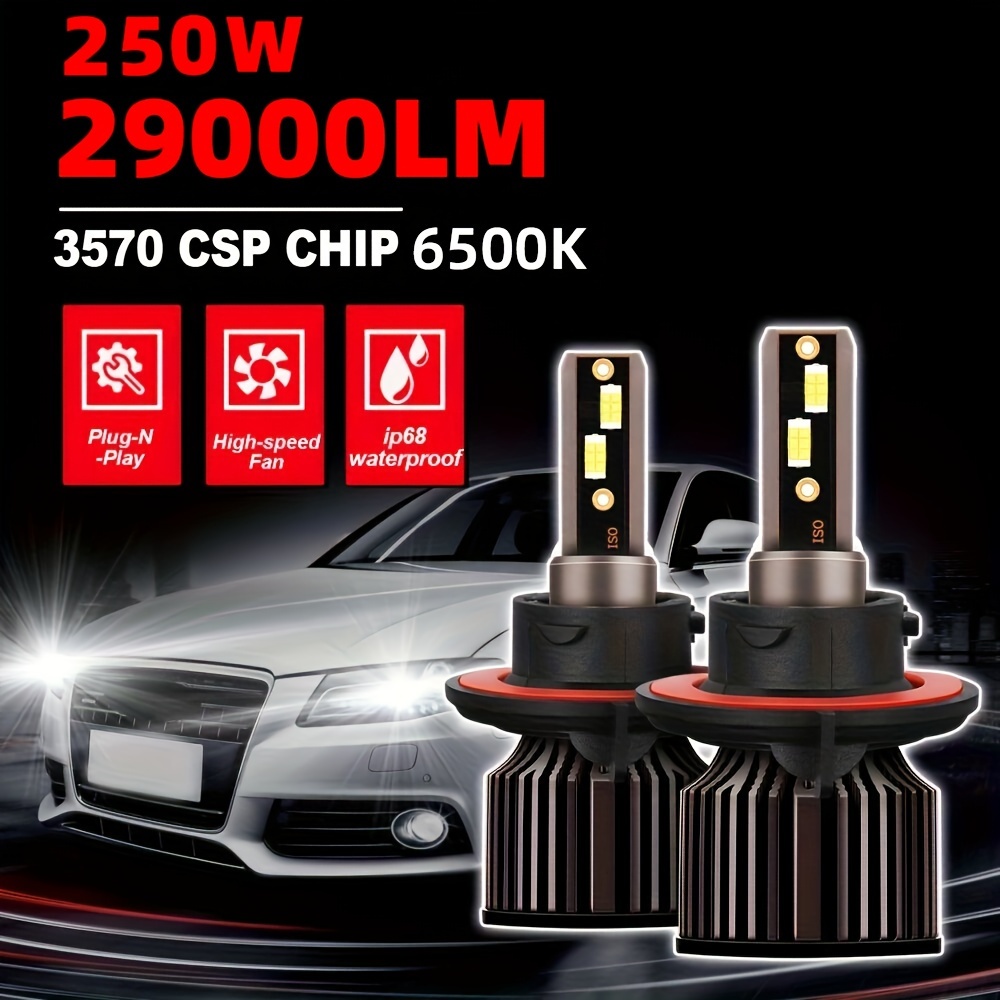 Bombillos LED H4, 20000LM, 120W, bombillas LED para faros delanteros