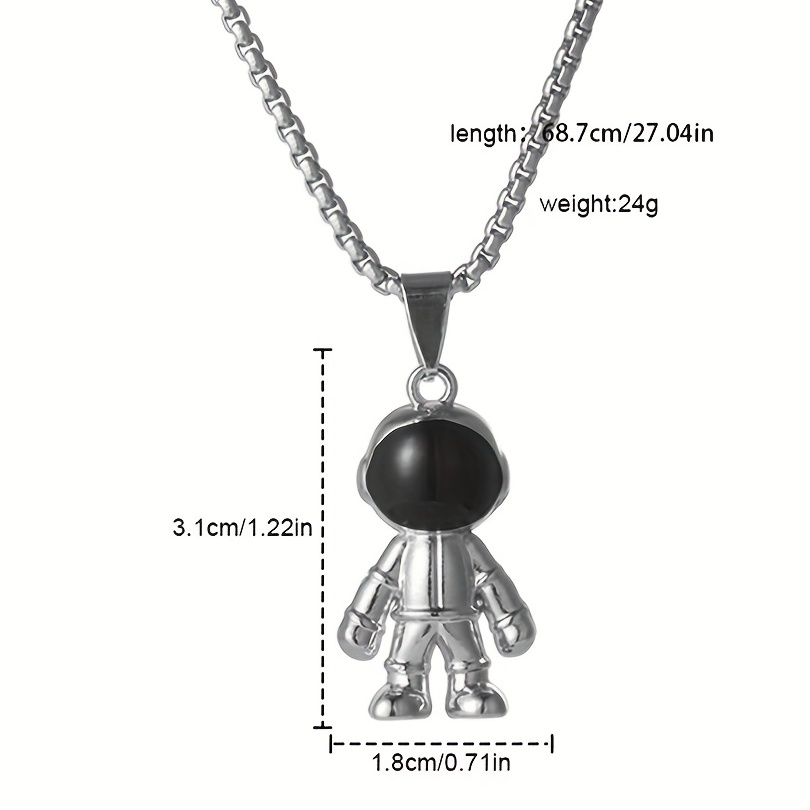 European And American Astronaut Necklace Movable Astronaut Pendant