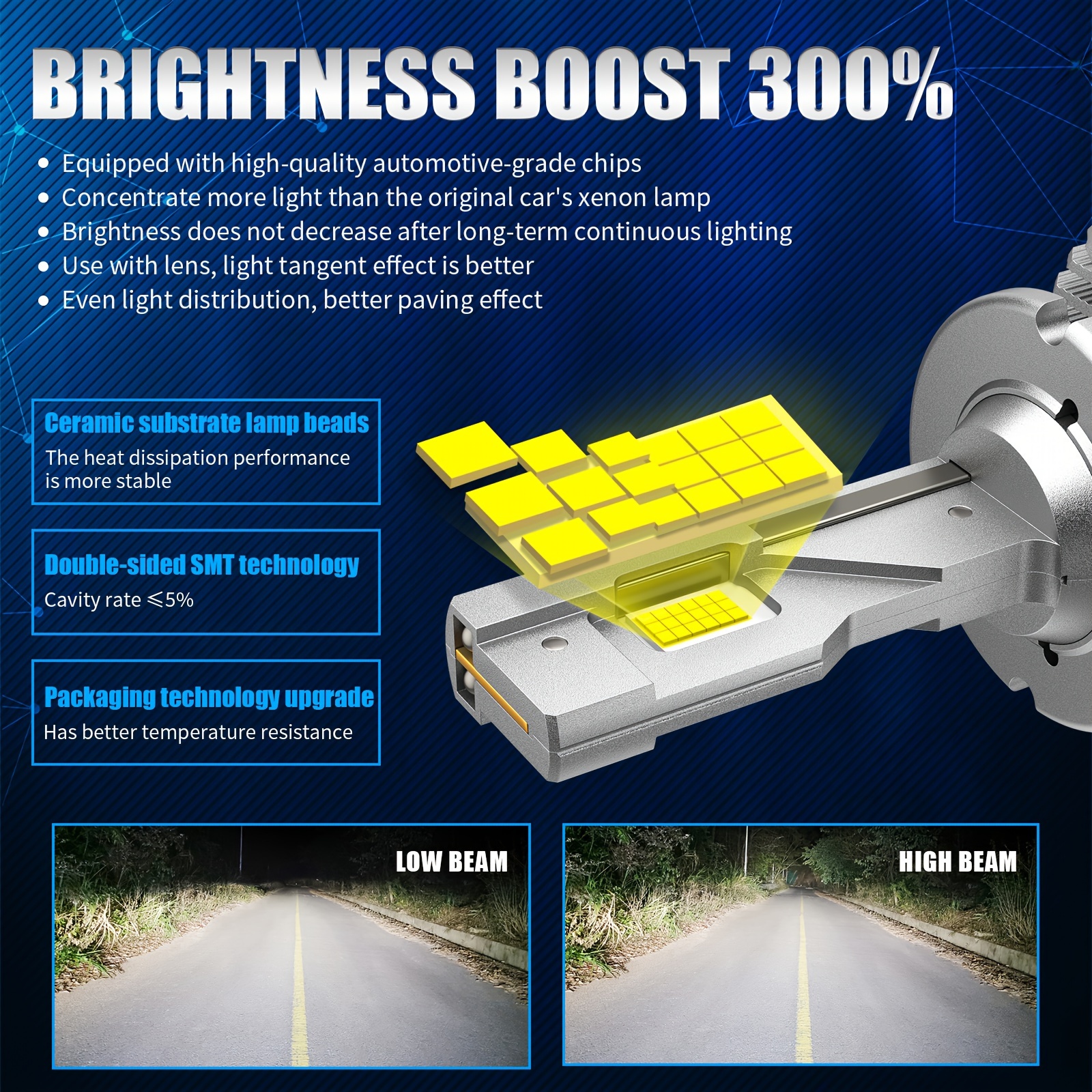 D2S D2R 70W 6000K LED Headlights Xenon Bulbs Super Bright