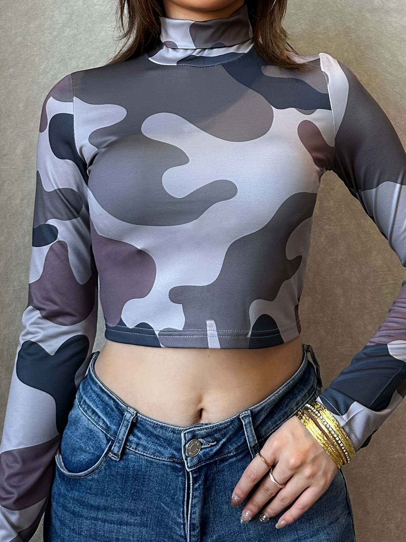 Camo 2024 turtleneck shirt