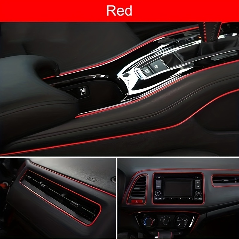  Car Interior Trim Strips - 16.4ft/5M Car Decor Universal Car  Gap Fillers Automobile Molding Line Decorative Accessories DIY Flexible  Strip Garnish Accessory with Installing Tool (Red) : Automotive