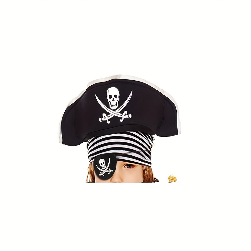 parches de ojo de pirata de fieltro, esqueleto de un ojo, parches de ojo de  capitán para Halloween, Navidad, fiesta temática de pirata