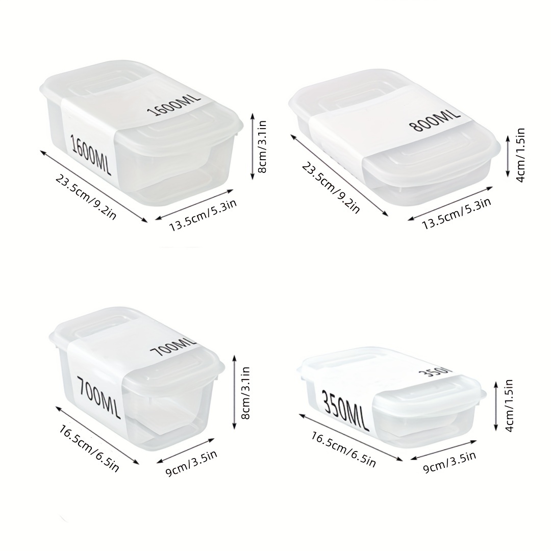 1/4 Stück Kunststoff-Lebensmittelbehälter mit weichem Deckel, transparente  Brotdose für Mikrowellenofen, versiegelte Lebensmittel-Unterverpackungsbox,  verdickte Frischhaltebox, Küchenbedarf - Temu Germany