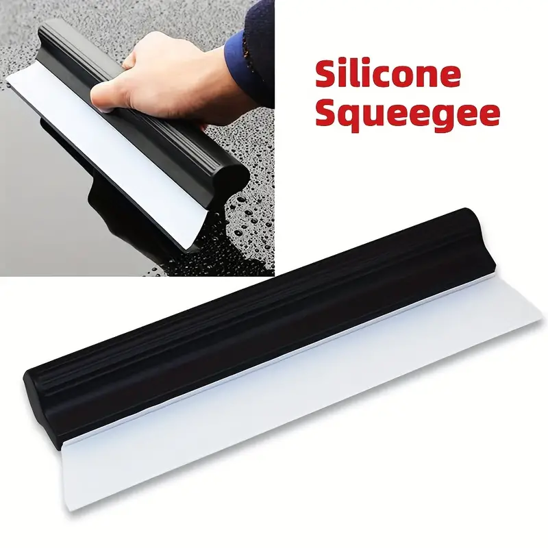 1pc 10 Inches Cleaning Water Squeegee Blades Soft Silicone Squeegee For  Shower, Kitchen, Window And Car Glass