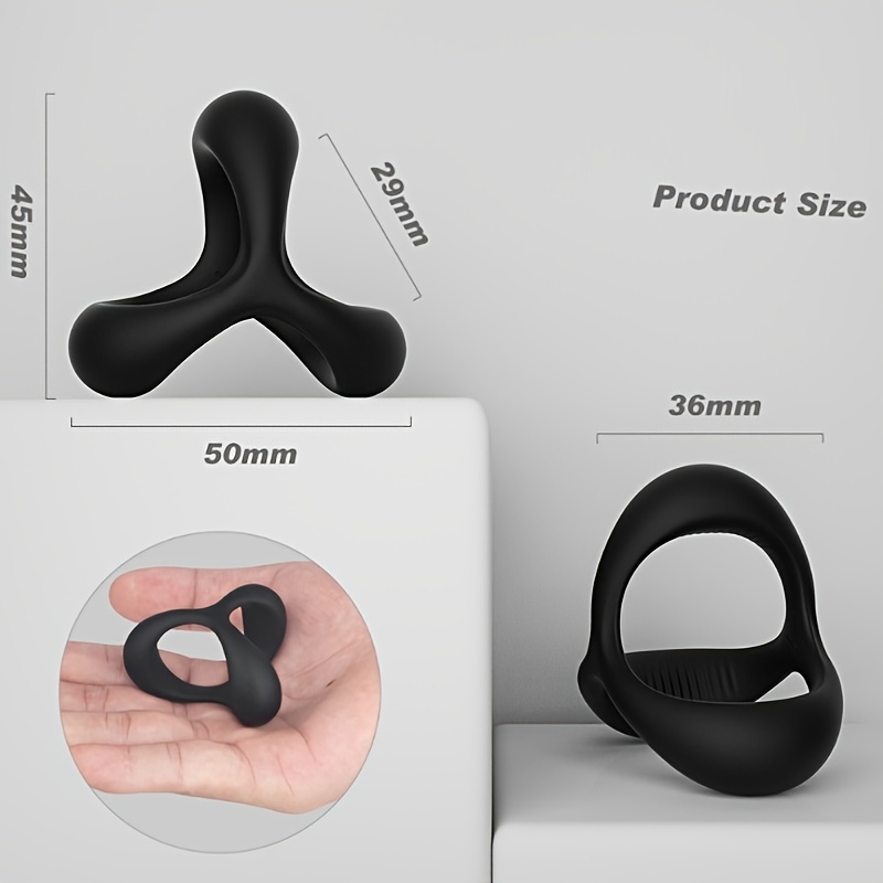 1pc Silicone Penis Rings For Male Pleasure, Grilent 3 In 1 Triple Cock Ring  For Men Erection Enhancing Stamina Prolonging, Ultra Soft Premium Silicone