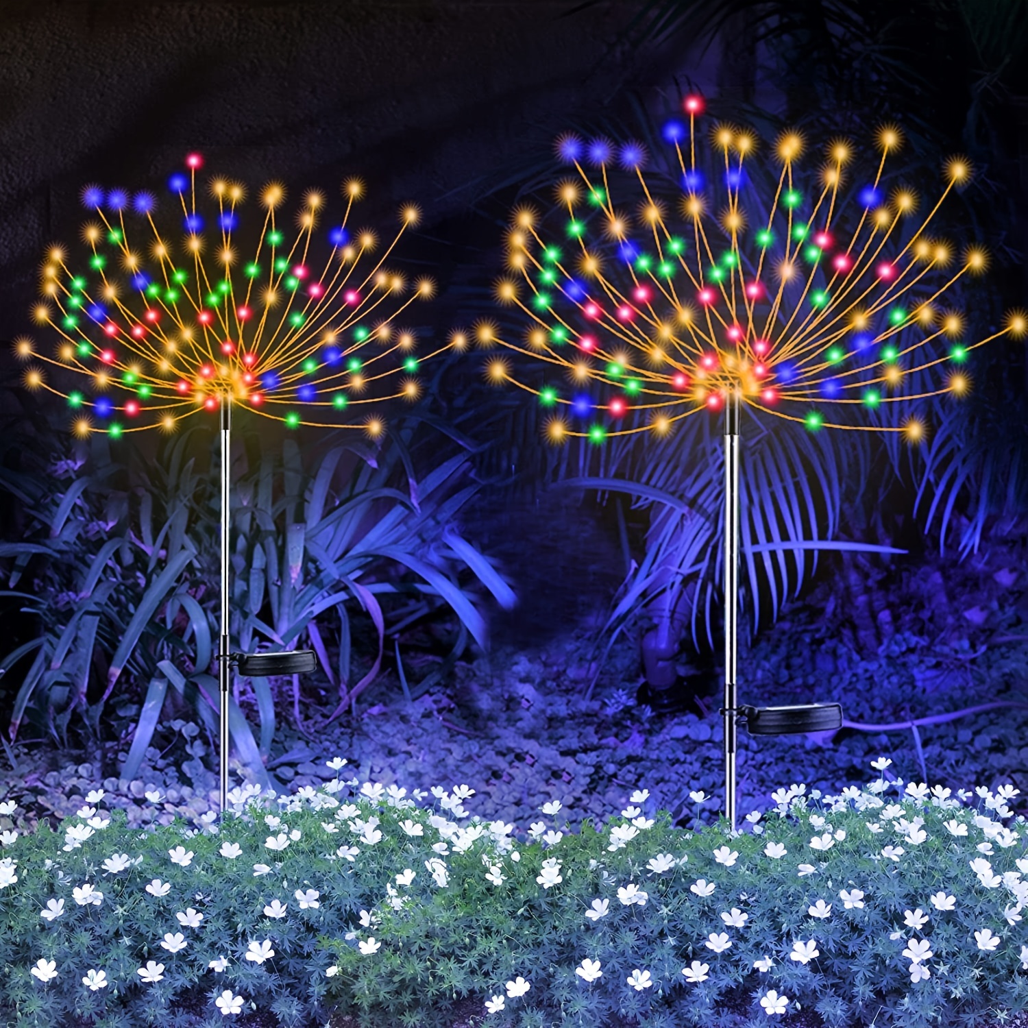 Solar Smoke Flower Lights Starburst Lights Fairy Lights - Temu