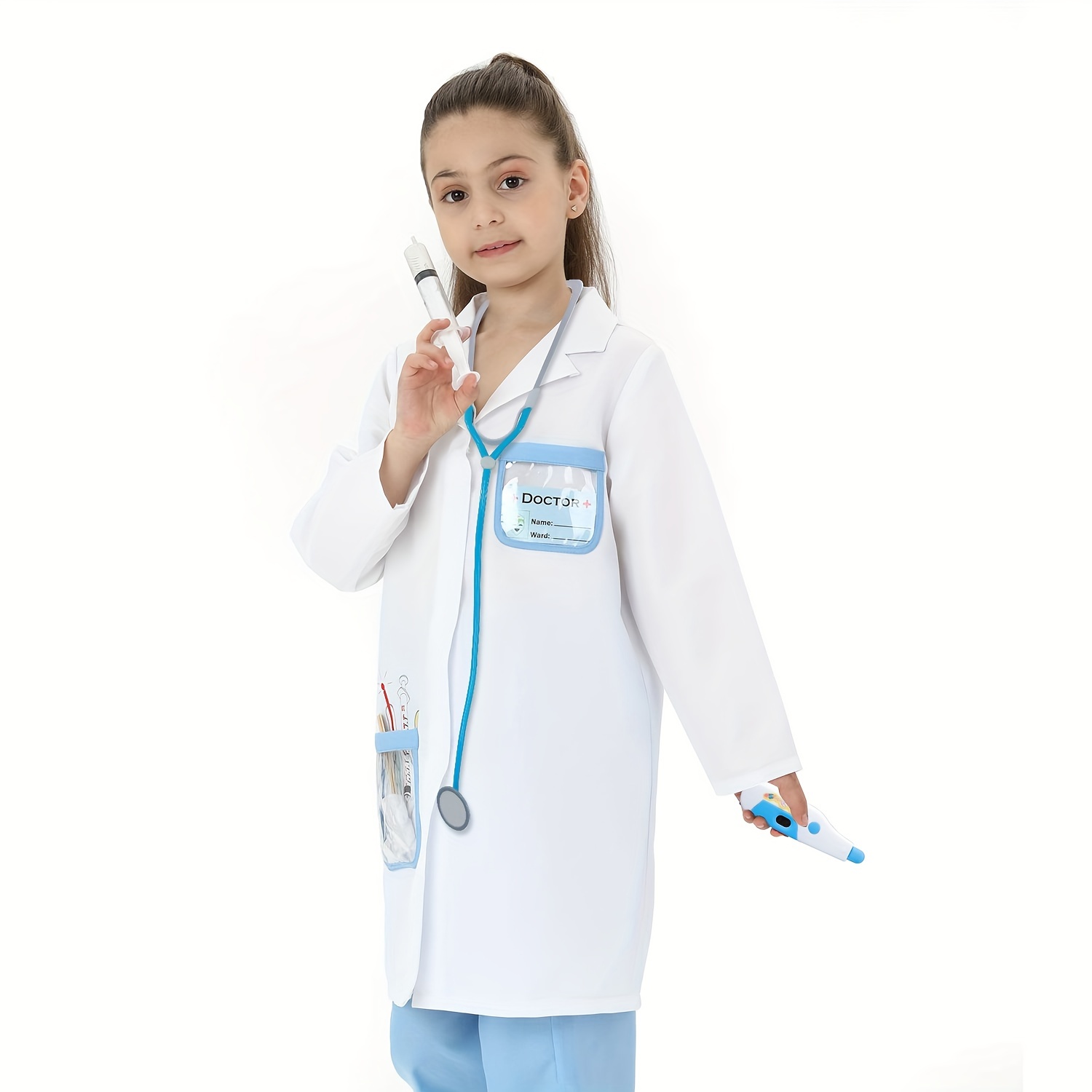 Malette Docteur Jouet Enfant Costume Cosplay Poupee Stethoscope Medical  Cadeau