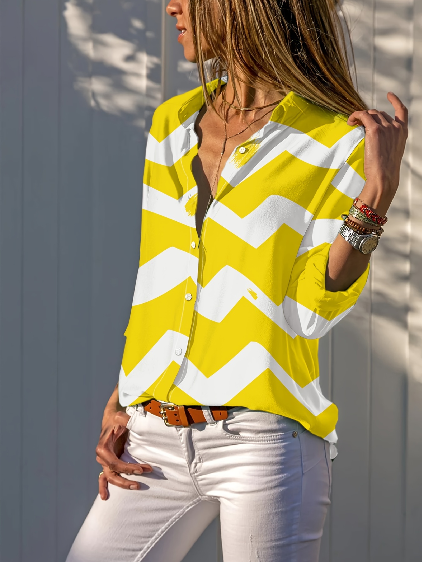 bright yellow shirt womens