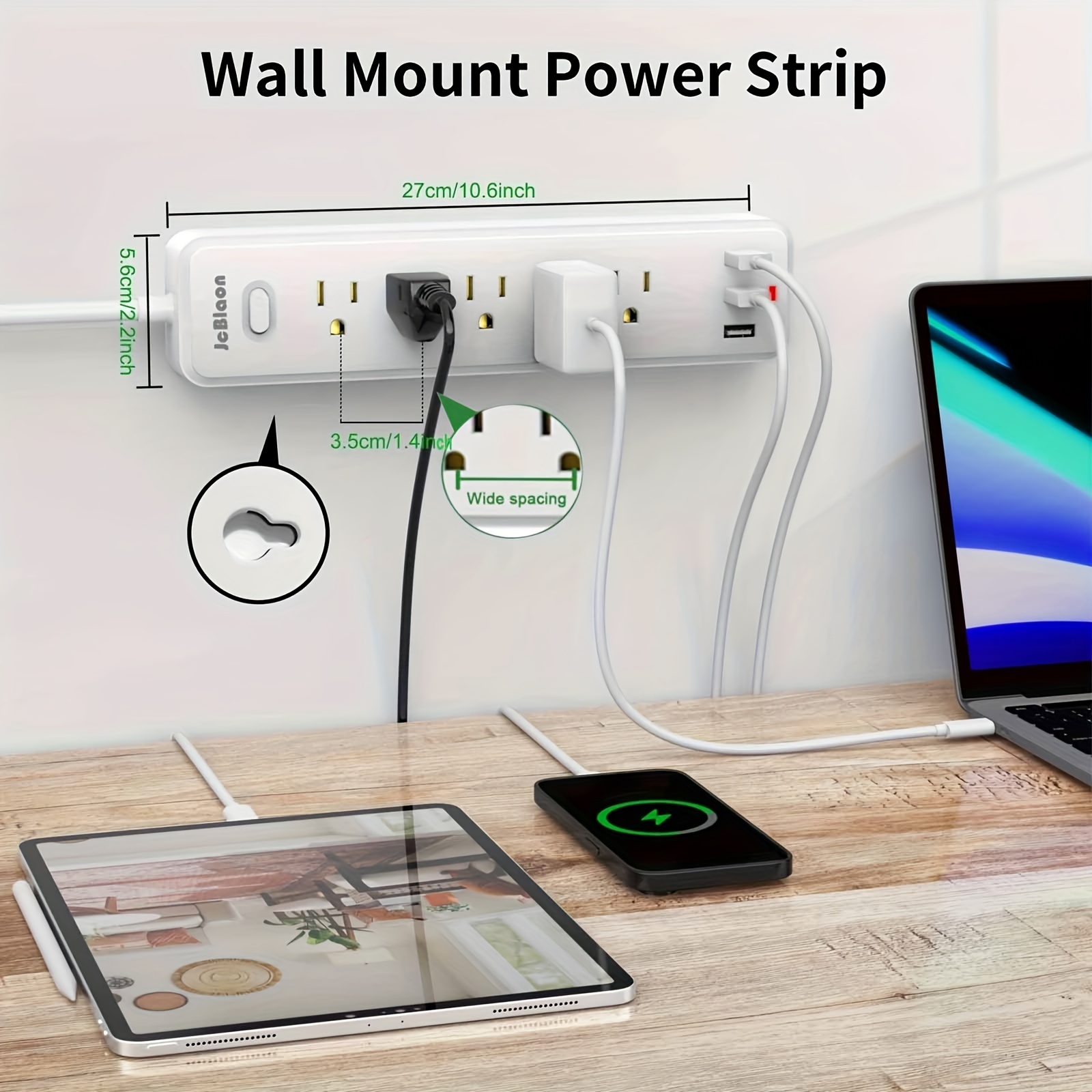 Support+mural+pour+multiprise+_+Wall+mount+for+power+strip+by+