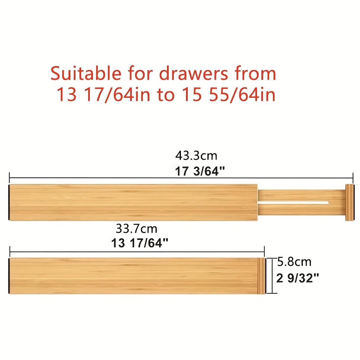 1/4pcs Separador De Cajón De Madera De Bambú Separador De - Temu Chile