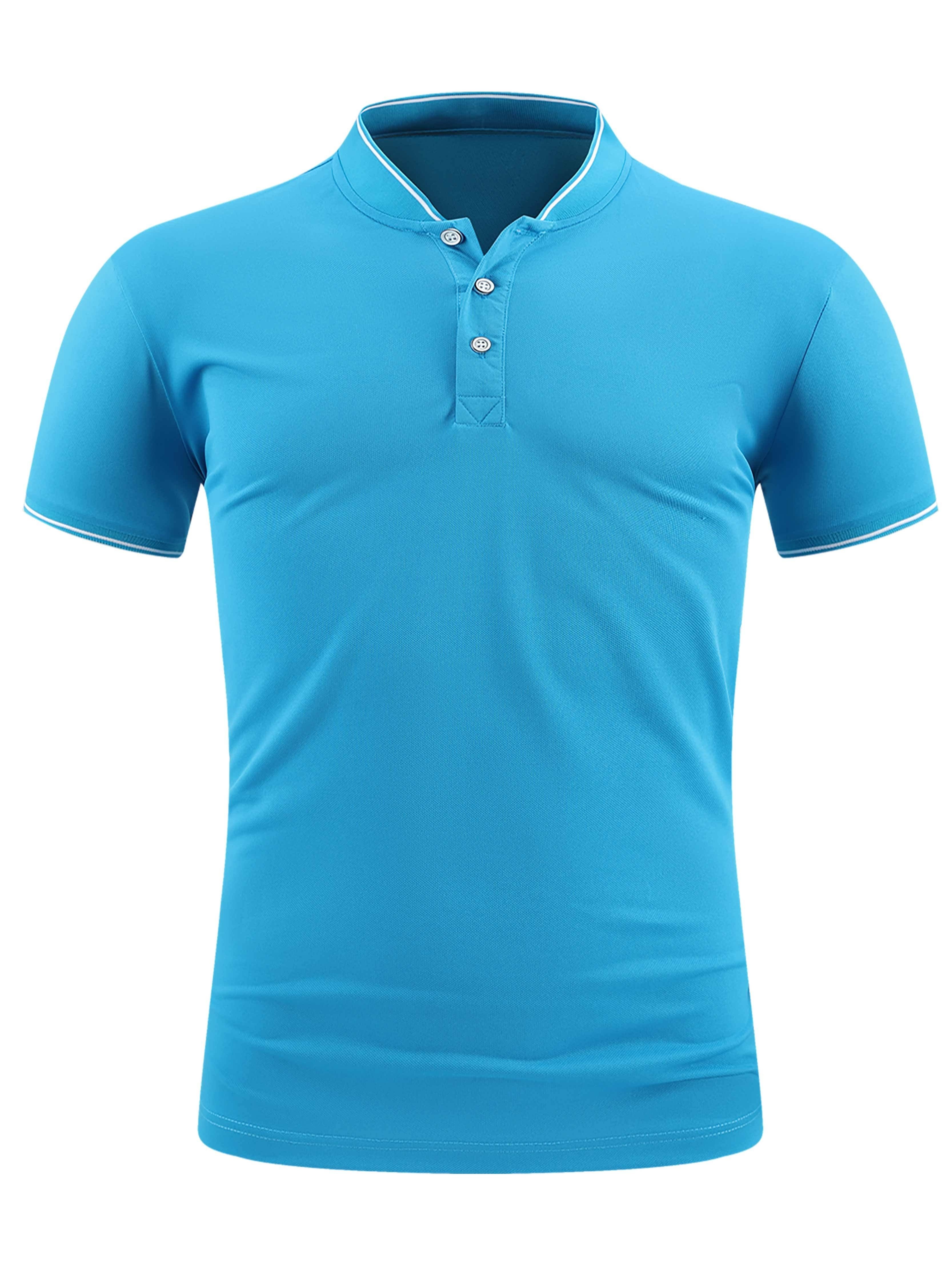 HA-EMORE Men's Golf Shirts Short Sleeve Collared T Shirt Slim Fit Basic Dri  Fitted Casual Tshirts 