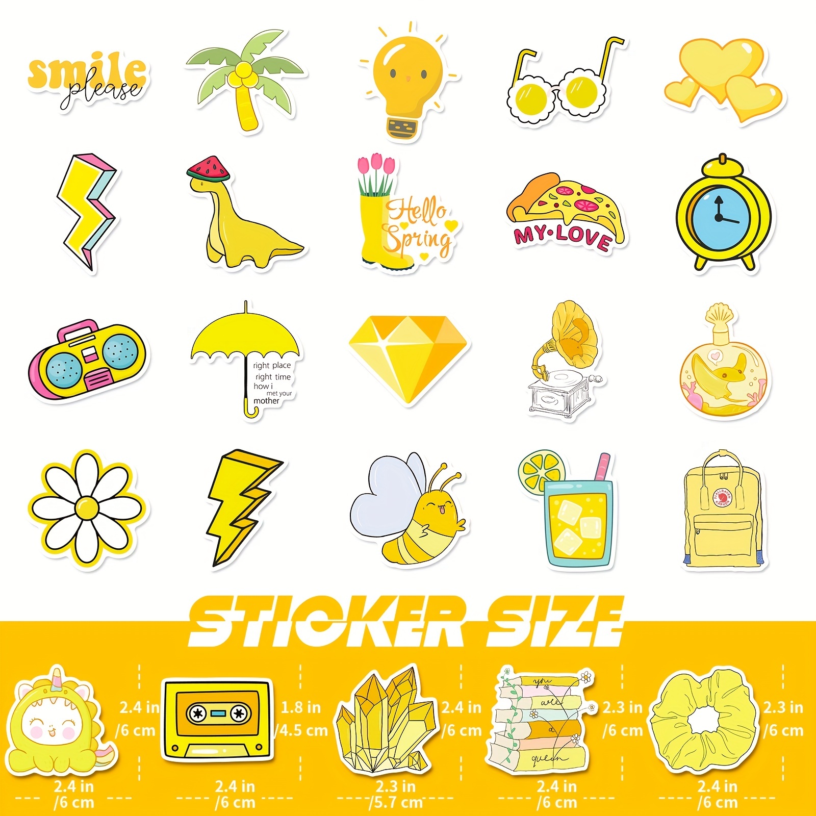 Smile Face Stickers,yellow Emoticon Sticker Vinyl Waterproof Decals Party  Favors For Teens, Cute Kawaii Stickers For Water Bottles Bikes Luggage  Computer Skateboard Car Motorcycle - Temu Italy