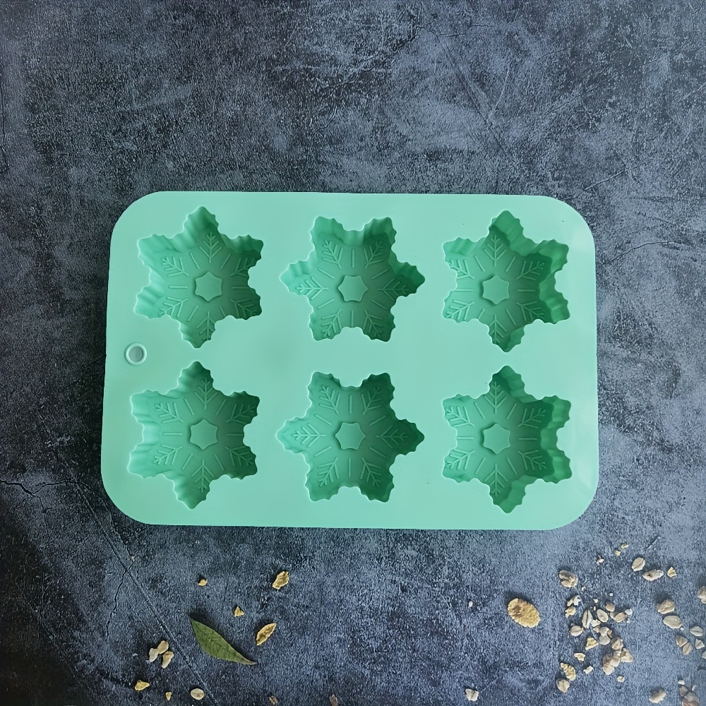 3d Handmade 6 cavity Silicone Different Snowflake Shape - Temu