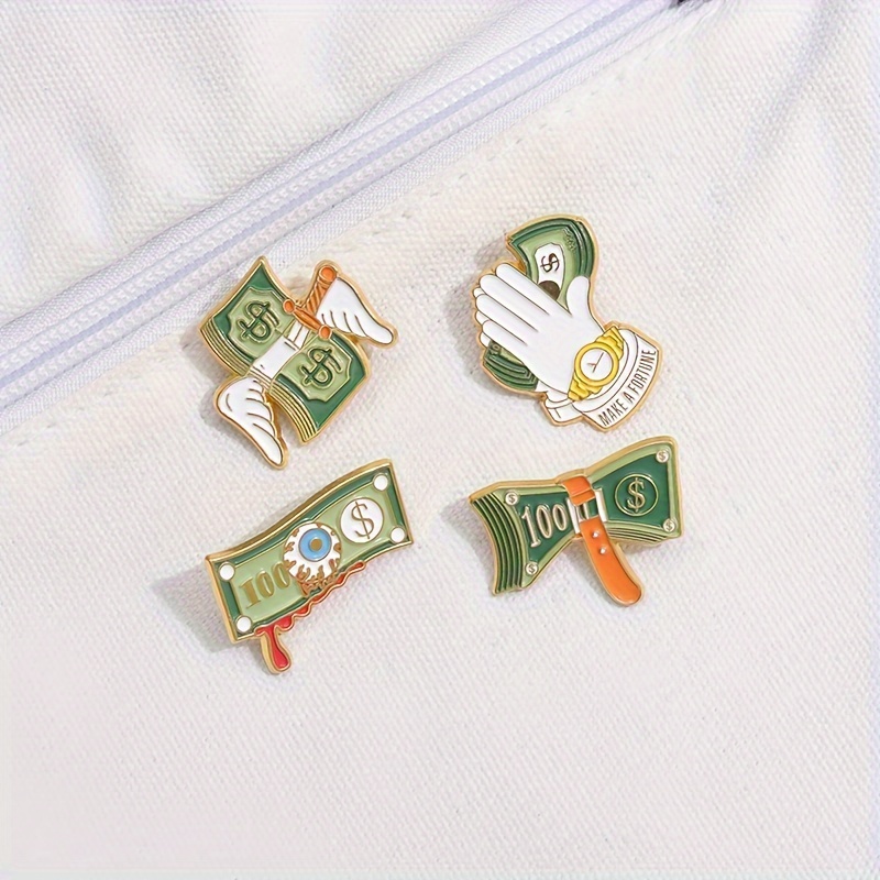 Dollar Money Enamel Pins Get Rich Brooches Lapel Badges For - Temu