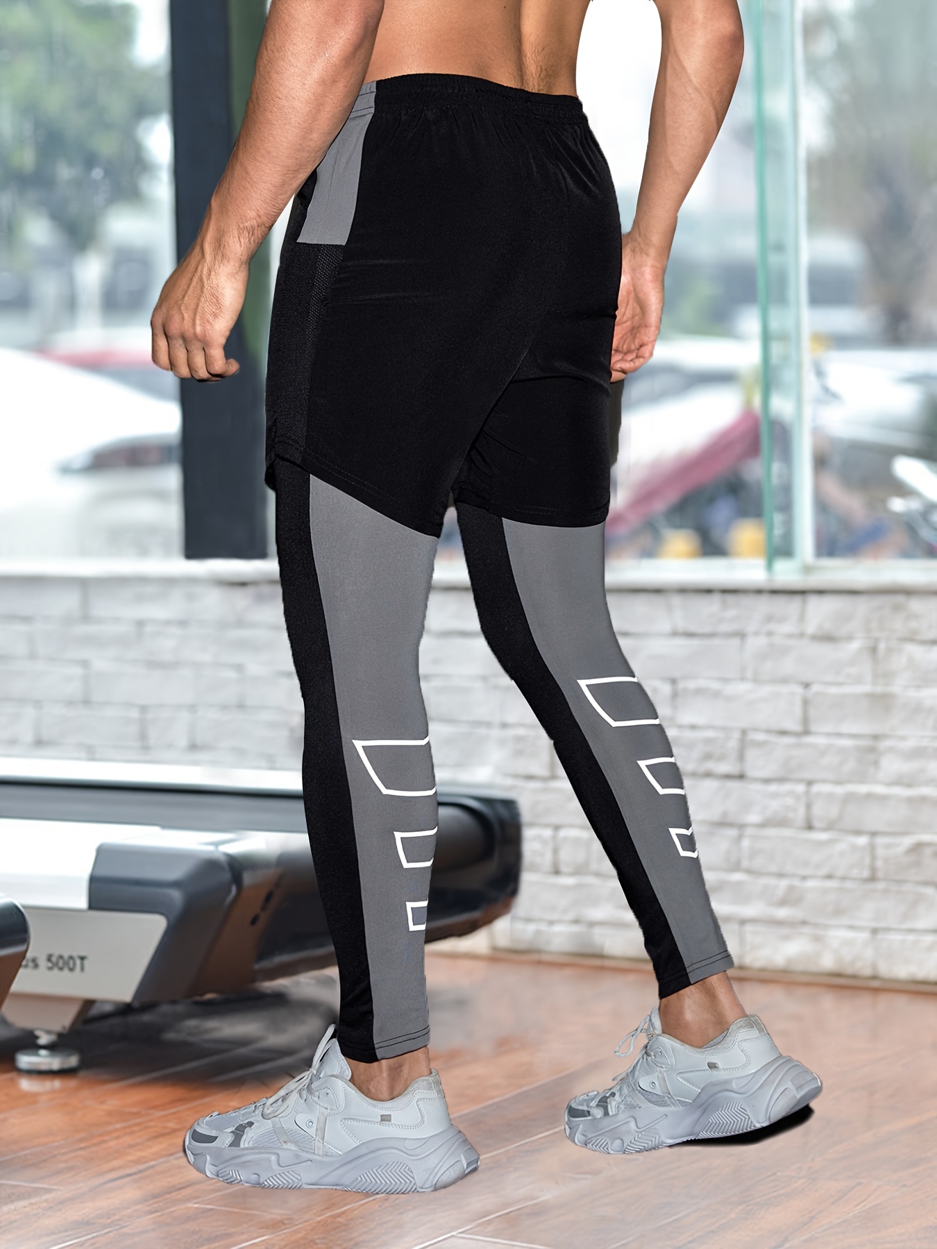 2 in 1 Double Layer Pants Activewear Men's Sports Trousers - Temu