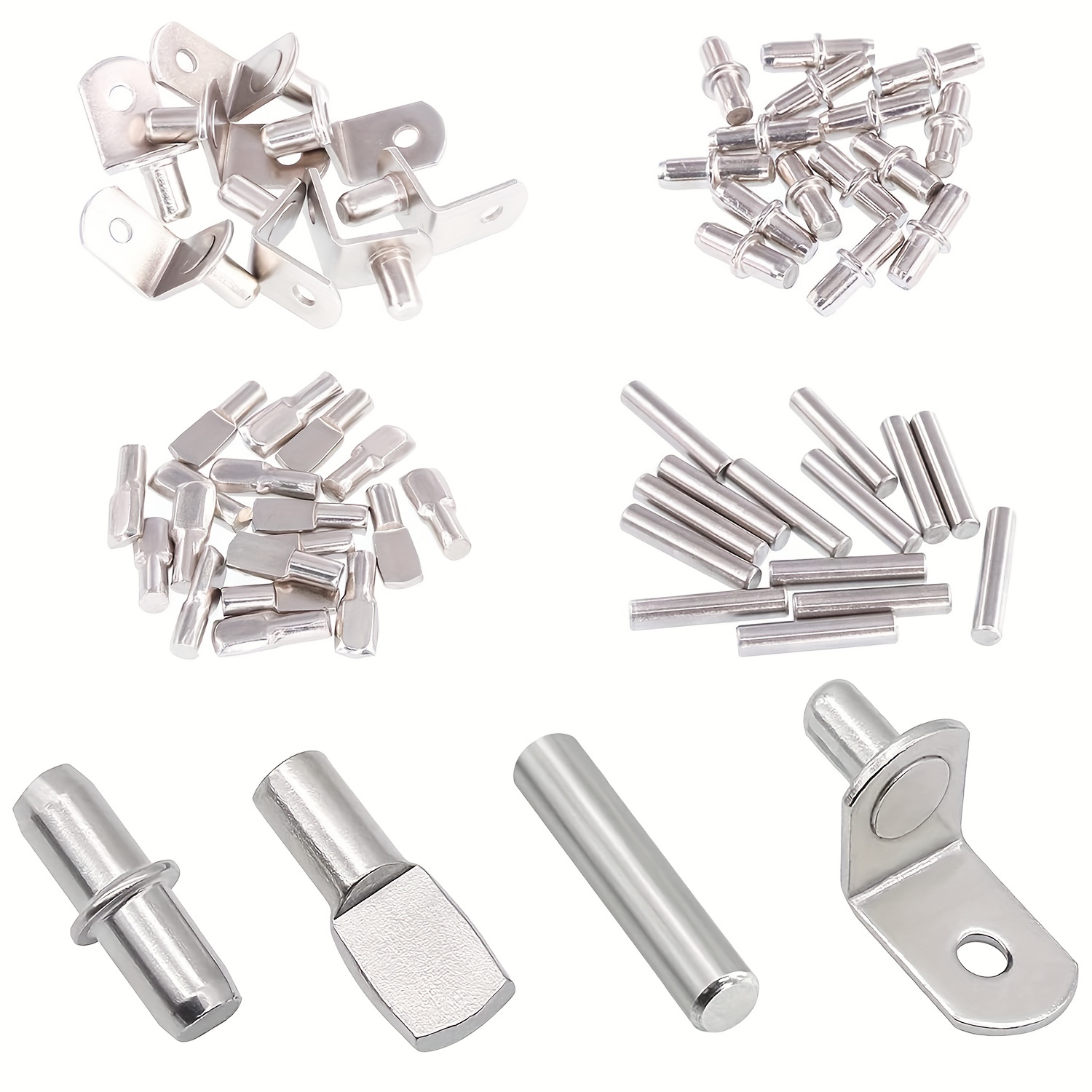 120PCS Shelf Pins Kit,4 Styles Shelf Pegs,Kitchen Furniture