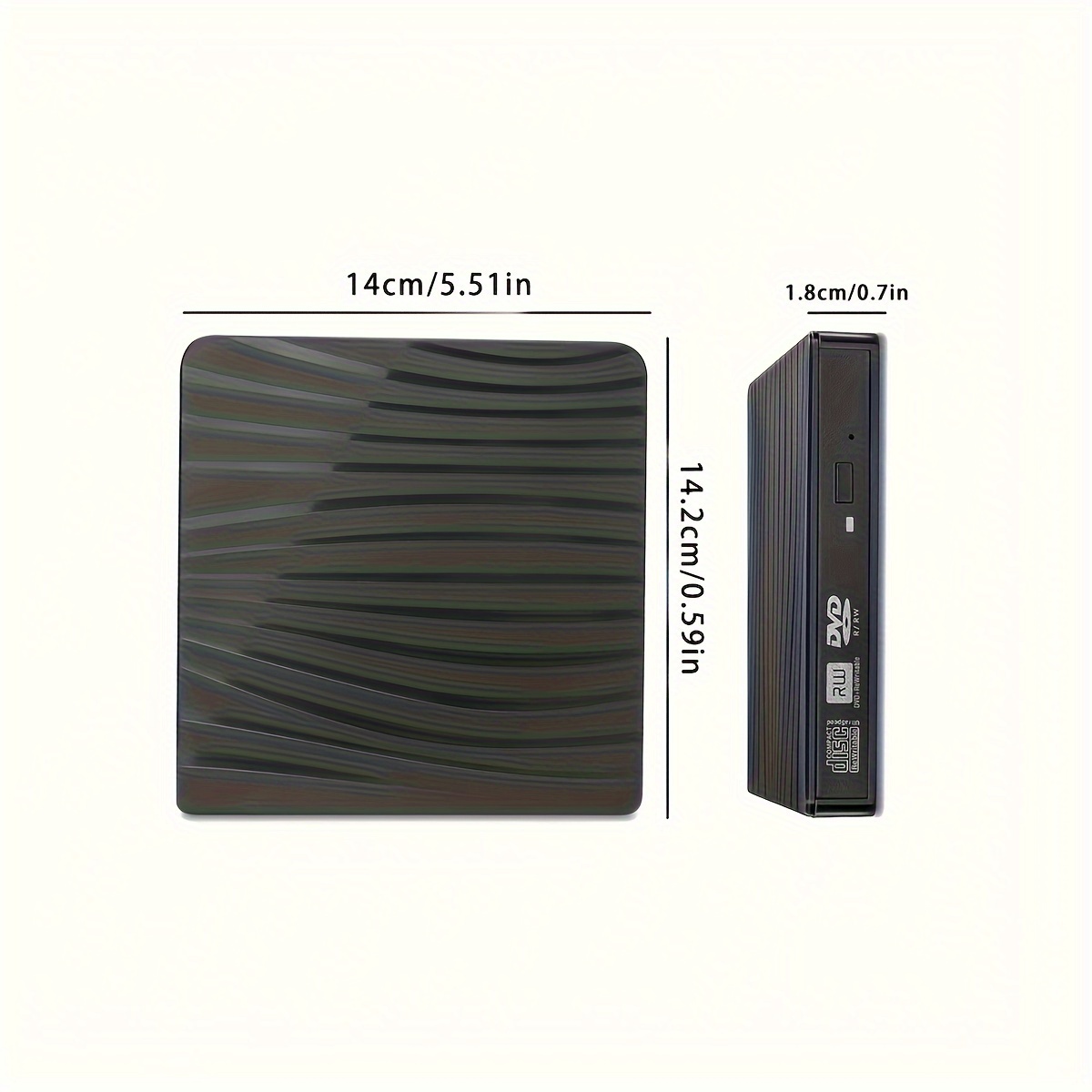 Unità Esterna CD DVD Per Laptop, Masterizzatore Ottico CD DVD +/- RW  Portatile USB 3.0 E