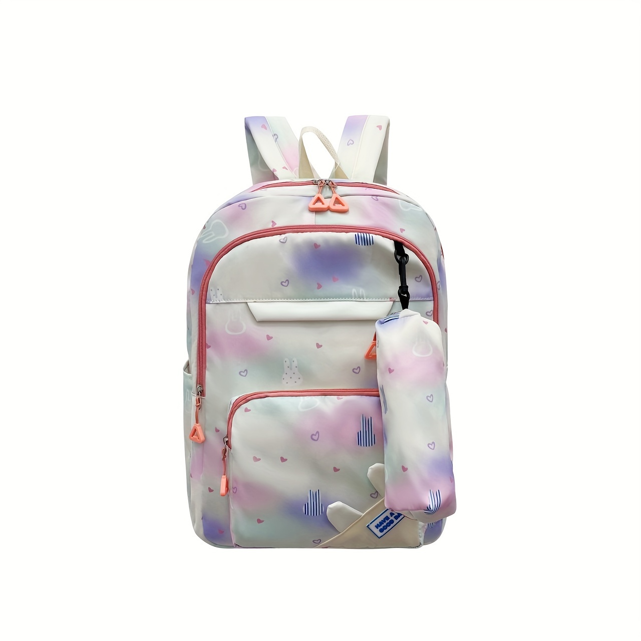 Kinder Schulranzen Set 4-in-1 - Axolotl Design Mit Lunchtasche & Federmäppchen