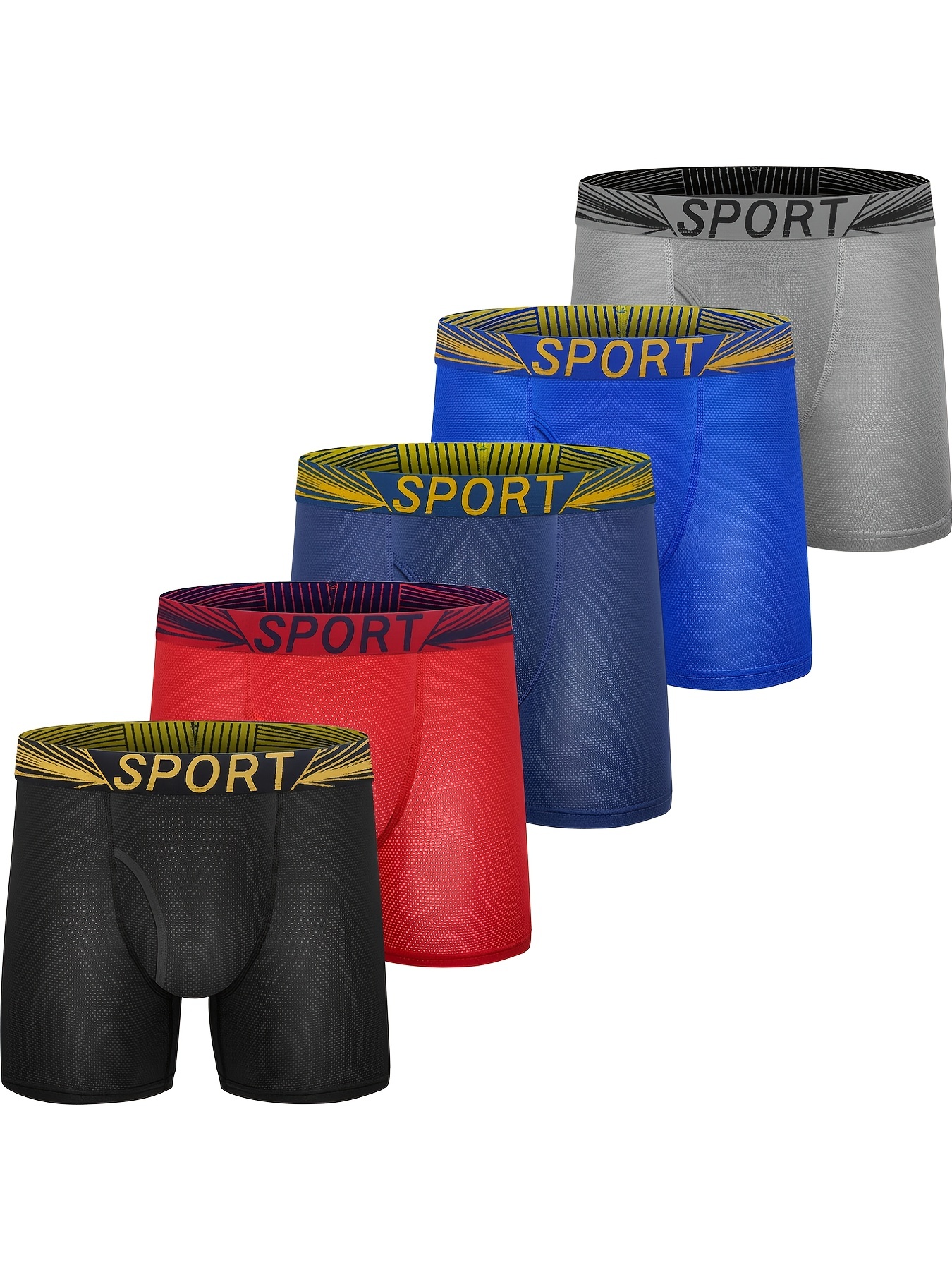 Boys Casual Boxers Mesh Quick Dry Breathable Comfortable - Temu Qatar