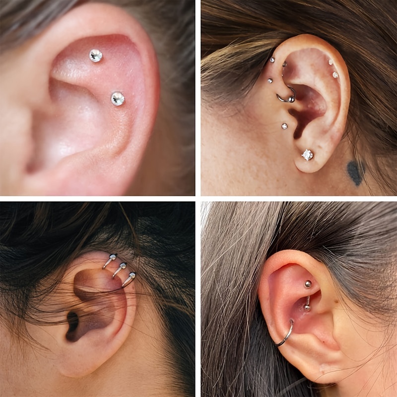double cartilage and tragus piercing